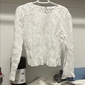 Frame Denim Women's White Textured Top